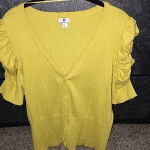 Worthington Size L. Mustard color cardigan.